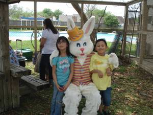 easter bunny with kids in Houston
